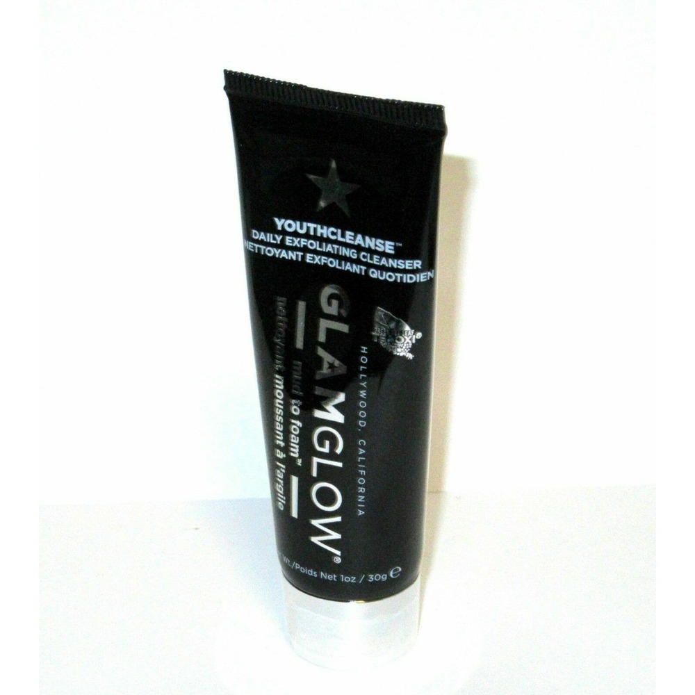 2 x Glamglow Youthcleanse Daily Exfoliating Cleanser Mud To Foam 1 oz Travel Siz - Picture 2 of 3